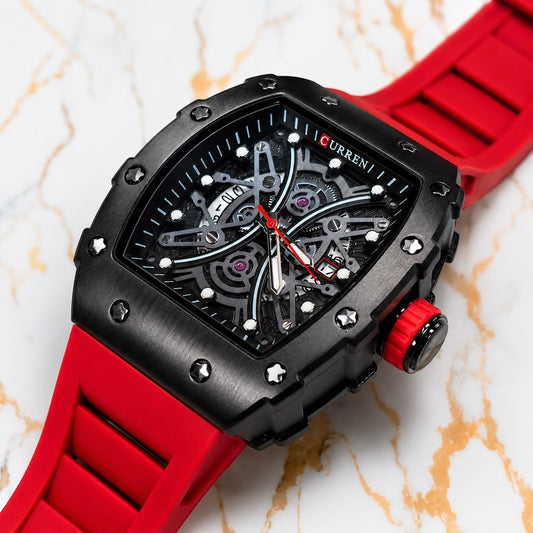 Reloj Original Curren 8438 Rojo Richard Mile